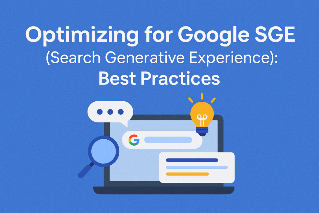 Optimizing for Google SGE Google Search Generative Experience Generative SEO strategies AI search optimization